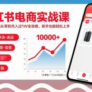 小红书电商开店实战指南 新手从零运营到月入过万全攻略-雨叶虚拟资源网