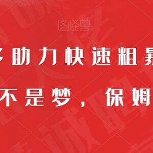 拼多多助力赚钱保姆级教程 低门槛可长期做的副业项目分享-雨叶虚拟资源网