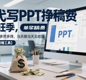 AI代写PPT副业接单赚钱指南 旺季单量充足当日结算附工具-雨叶虚拟资源网