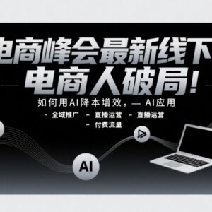 2025电商峰会线下实战课 教电商人用AI+全域运营降本增效破局-雨叶虚拟资源网