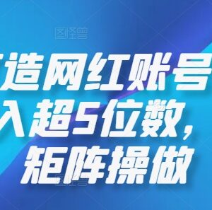 AI打造网红账号实操方法 单周收益超5位数可做矩阵运营-雨叶虚拟资源网