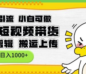 小白零门槛京东短视频带货玩法 无需剪辑引流搬运即可操作-雨叶虚拟资源网