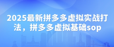 2025最新拼多多虚拟店铺运营实战打法 附全流程基础SOP
