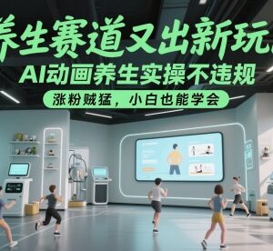 AI动画养生赛道新玩法 合规易上手小白可实操快速涨粉-雨叶虚拟资源网