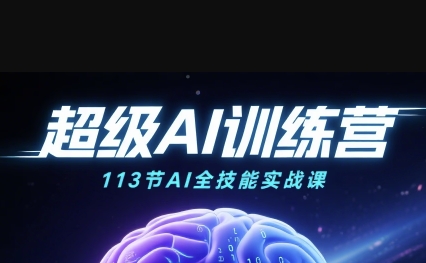 超级AI视频:绘画、带货、职场全场景113节通关课,解锁AI无限可能,开启精彩AI之旅