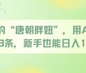 AI制作唐朝胖妞爆款短视频教程 新手易上手可快速落地变现-雨叶虚拟资源网