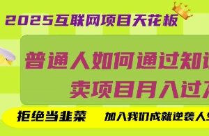 2025普通人做知识付费卖网创项目 月入过万落地实操指南-雨叶虚拟资源网