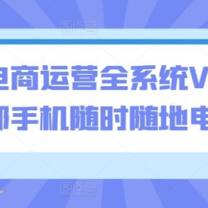 闲鱼电商运营系统实操课 单台手机即可操作覆盖注册到变现全环节-雨叶虚拟资源网