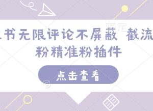 小红书无限评论不屏蔽插件 精准截流创业粉使用指南-雨叶虚拟资源网