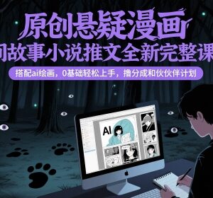 0基础可上手 搭配AI绘画的悬疑漫画民间故事推文变现课程-雨叶虚拟资源网