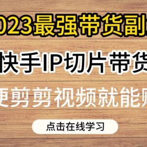 2023快手IP切片带货副业详解 0粉丝低门槛易操作收益可观-雨叶虚拟资源网