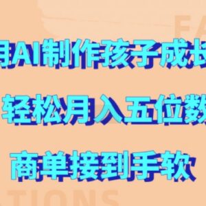 AI制作孩子成长视频副业玩法 变现接商单操作攻略分享-雨叶虚拟资源网