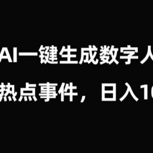 AI生成数字人讲解热点项目拆解 单人实操单日收益可达千元-雨叶虚拟资源网
