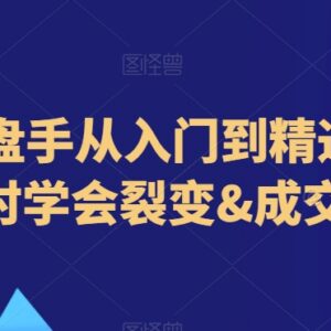 抖音操盘手从入门到精通教程 3小时学会裂变玩法与成交技巧-雨叶虚拟资源网