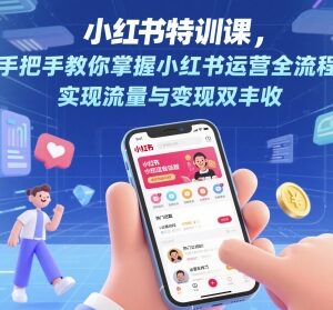 小红书运营全流程特训课 0基础入门掌握流量变现实操方法-雨叶虚拟资源网