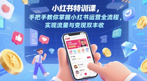 小红书运营全流程特训课 0基础入门掌握流量变现实操方法
