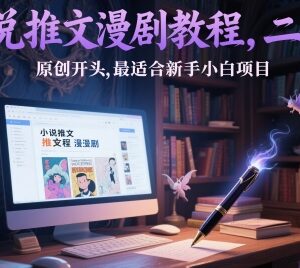 适合新手小白的小说推文漫剧教程 二创及原创开头制作技巧分享-雨叶虚拟资源网