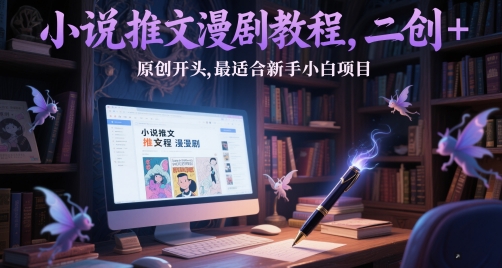 适合新手小白的小说推文漫剧教程 二创及原创开头制作技巧分享