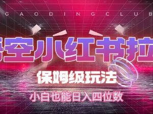 悟空小红书拉新保姆级玩法 适合小白的低门槛赚收益实操教程-雨叶虚拟资源网