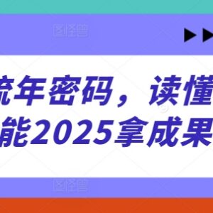 2025流年密码解读课程 看懂运势赋能自身拿到全年发展成果-雨叶虚拟资源网