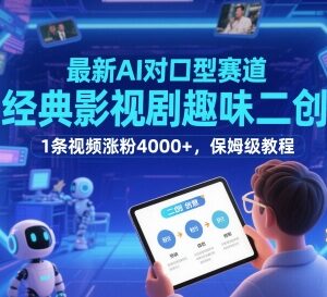 AI对口型经典影视剧趣味二创教程 单条视频涨粉4000+实操指南-雨叶虚拟资源网