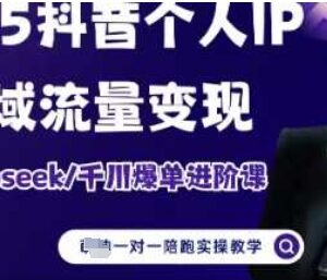 2025个人IP短视频带货进阶课 Deepseek助力千川爆单全域流量变现-雨叶虚拟资源网