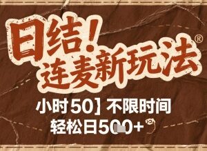 无技能门槛连麦互动赚钱新玩法 碎片时间可做 时薪50日入超500-雨叶虚拟资源网