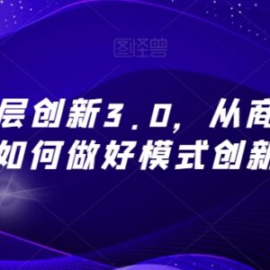 战略性顶层创新3.0 从商业本质拆解商业模式创新落地方法-雨叶虚拟资源网