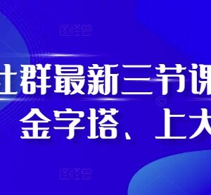 阿甘社群2024最新运营三节课 叠价金字塔大促玩法实操教程-雨叶虚拟资源网