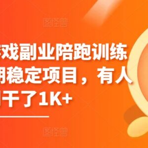 快手磁力聚星游戏副业实操 陪跑训练营新手稳定变现指南-雨叶虚拟资源网