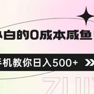小白0成本闲鱼无货源电商教程 保姆级步骤教你手机操作日入500+-雨叶虚拟资源网