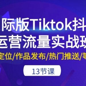 国际版TikTok运营实战13节课程 从账号定位到热门推送全解析-雨叶虚拟资源网