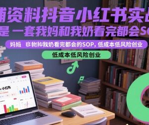 教辅赛道抖音小红书运营实战营 零基础可学低风险创业SOP教程-雨叶虚拟资源网