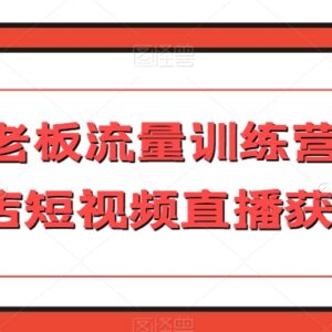 实体老板流量训练营 实体店短视频直播获客实操全教程-雨叶虚拟资源网