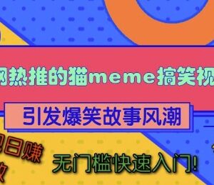 猫咪搞笑视频变现项目实操教程 无门槛多平台适用易上手-雨叶虚拟资源网