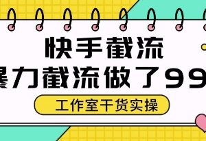 快手全自动暴力截流玩法拆解 单号日均获50+精准客资实操技巧-雨叶虚拟资源网