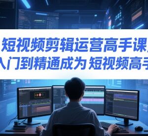 0基础可学短视频剪辑运营课 从拍摄到变现全流程教学-雨叶虚拟资源网