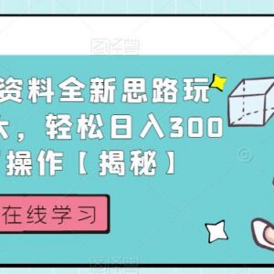 小红书虚拟资料全新玩法拆解 零基础可操作低门槛副业实操指南-雨叶虚拟资源网