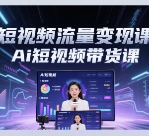 AI短视频流量变现与带货课程 从制作到爆款实操指南-雨叶虚拟资源网
