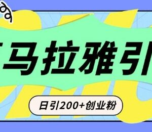 喜马拉雅创业粉引流实操方法 每日轻松获200+精准创业用户-雨叶虚拟资源网