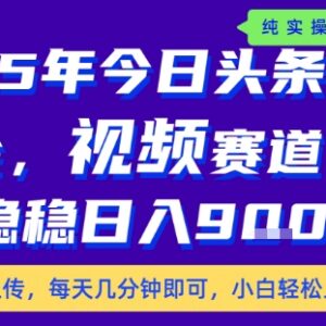 2025年下半年今日头条无门槛新玩法 低操作稳收益实操指南-雨叶虚拟资源网