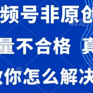 视频号非原创内容不合格真人验证等常见违规问题解决方法-雨叶虚拟资源网