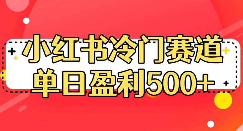 小红书冷门盈利赛道实操指南 普通人可落地单日盈利500+教程