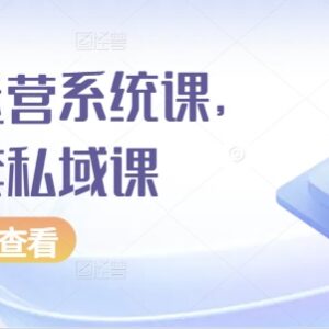 2024白手套私域运营系统课 从引流到变现全流程实操教学-雨叶虚拟资源网