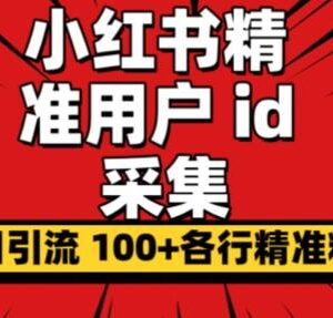 小红书精准用户ID采集器使用指南 附软件下载及引流实操方法-雨叶虚拟资源网