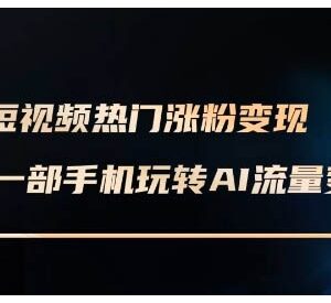 AI数字人短视频涨粉变现实操课 手机可上手的内容赚钱全教程-雨叶虚拟资源网