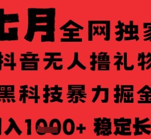 7月抖音无人直播撸音浪项目 无需出镜全自动运行稳定收益详解-雨叶虚拟资源网
