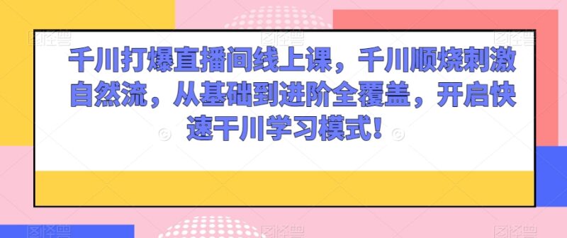 千川投流从基础到进阶系统教程 玩转付费投放撬动直播间自然流