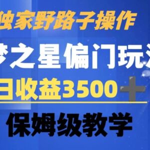 元梦之星合规偏门玩法教学 零额外成本单日收益可达3500+-雨叶虚拟资源网