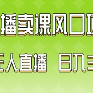 2024无人直播卖课项目玩法详解 新手零门槛轻松上手-雨叶虚拟资源网
